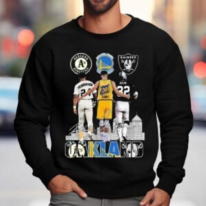 Oakland Athletics Henderson Golden State Warriors Curry Raiders Allen Signatures 2023 Shirt 3 Oakland Athletics Henderson Golden State Warriors Curry Raiders Allen Signatures Sweatshirt