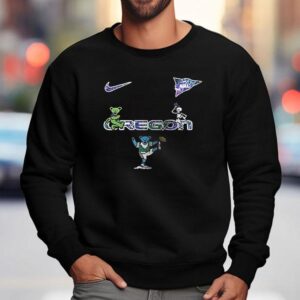 Oregon Ducks X Grateful Dead Grateful Ducks Bear Mascot Logo Sweatshirt