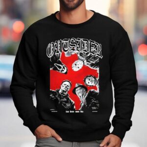 Outsider Cult Ghostface X Jason Voorhees And Michael Myers X Freddy Krueger Shirt 3 Outsider Cult Ghostface X Jason Voorhees And Michael Myers X Freddy Krueger Sweatshirt