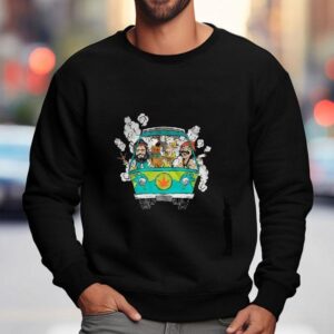 Peace Car Scooby Doo And Hippie Old Man Smoking Weed Shirts 3 Peace Car Scooby Doo And Hippie Old Man Smoking Weed S Sweatshirt