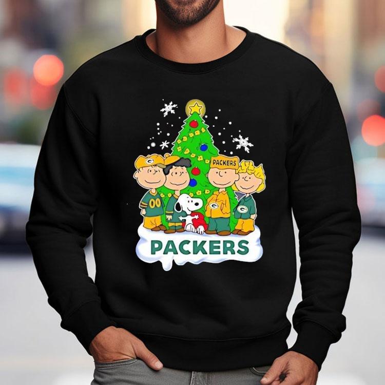 Peanuts Characters X Green Bay Packers Chrismas Shirt Peanuts Characters X Green Bay Packers Chrismas Shirt