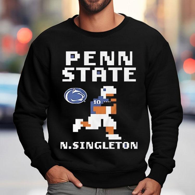 Penn State Football Nicholas Singleton Retro Baller Graphic Shirt Penn State Football Nicholas Singleton Retro Baller Graphic Shirt