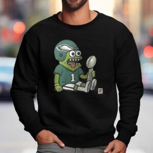 Philadelphia Eagles Jalen Hursts Mascot Cartoon Sweatshirt
