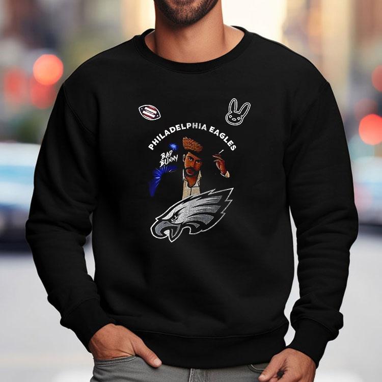 Philadelphia Eagles Super Bowl X Bad Bunny Benito Portrait Art Signature Shirt Philadelphia Eagles Super Bowl X Bad Bunny Benito Portrait Art Signature Shirt