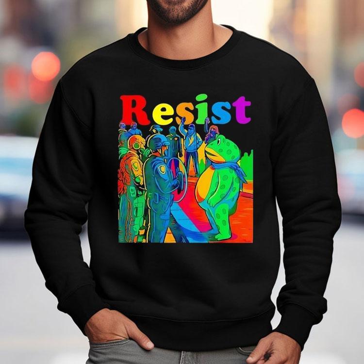 Portland Frog Resist Colors Shirt Portland Frog Resist Colors Shirt