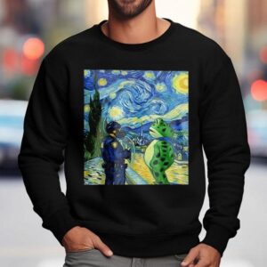 Portland Frog Starry Night Van Gogh Shirt 3 Portland Frog Starry Night Van Gogh Sweatshirt