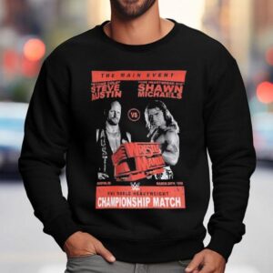 Ripple Junction Black Wrestlemania Stone Cold Steve Austin Vs Shawn Michaels Sweatshirt
