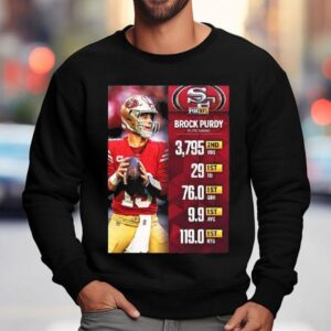 San Francisco Ers Player Brock Purdy Nfl Stat Rankings Sweatshirt