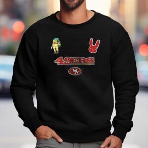 San Francisco Ers X Bad Bunny Super Bowl Football Logo Signature Sweatshirt