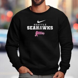 Seattle Seahawks No One Fights Alone Pink Out Breast Cancer Helmet Shirt 3 Seattle Seahawks No One Fights Alone Pink Out Breast Cancer Helme Sweatshirt