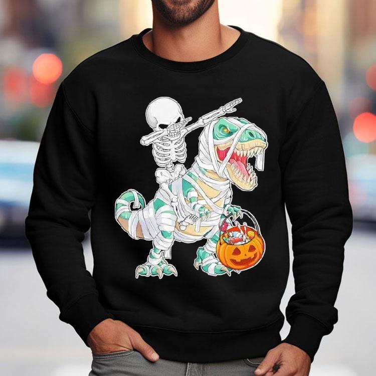 Skeleton Riding Dancing Dab Dinosaur Trex Halloween Shirt Skeleton Riding Dancing Dab Dinosaur Trex Halloween Shirt