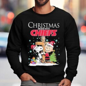 Snoopy And Charlie Brown The Peanuts Kansas City Chiefs Merry Christmas Shirt 3 Snoopy And Charlie Brown The Peanuts Kansas City Chiefs Merry Christmas Sweatshirt