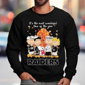 Snoopy The Peanuts Las Vegas Raiders It's The Most Wonderful Time Of The Year Shirt 3 Snoopy The Peanuts Las Vegas Raiders It S The Most Wonderful Time Of The Year Sweatshirt