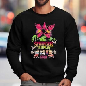 Stranger Things Press Start Flower Monster Shirt 3 Stranger Things Press Start Flower Monster Sweatshirt