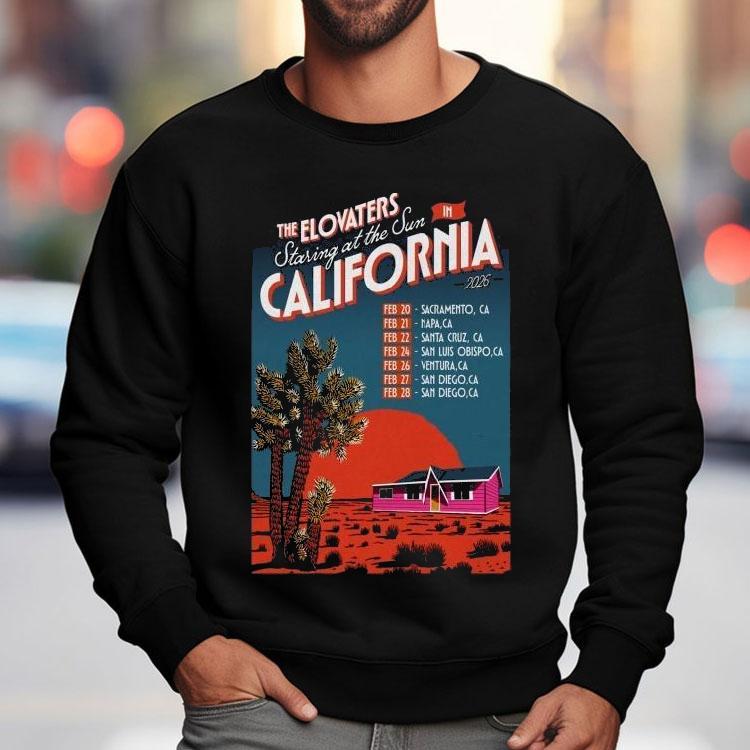 The Elovaters Fall Tour 2026 Staring At The Sun In California Dates Desert Shirt The Elovaters Fall Tour 2026 Staring At The Sun In California Dates Desert Shirt
