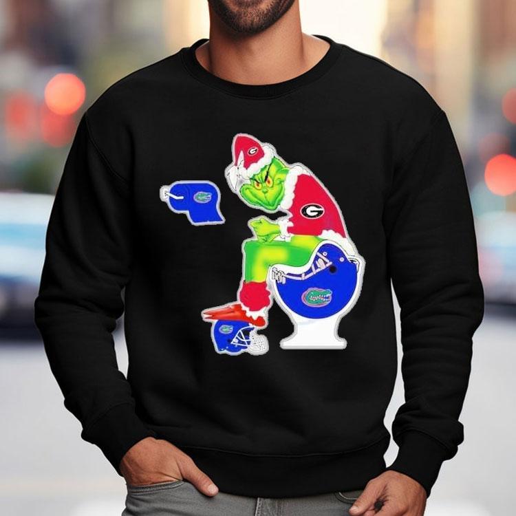 The Grinch Georgia Bulldogs Sitting On Toilet Florida Gators Xmas Holiday Christmas Shirt The Grinch Georgia Bulldogs Sitting On Toilet Florida Gators Xmas Holiday Christmas Shirt