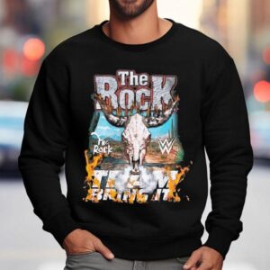 The Rock Boxy Bring It Wwe Sweatshirt