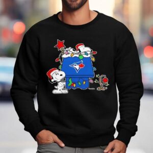 Toronto Blue Jays Christmas Snoopy Doghouse Sweatshirt