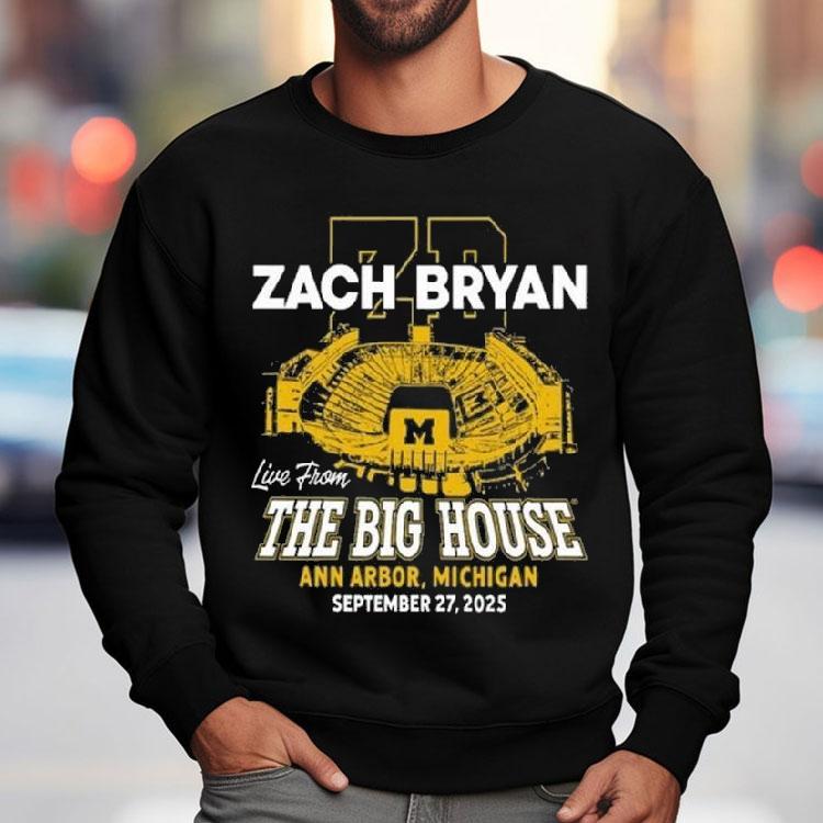 Zach Bryan Concert The Big House Michigan Stadium 2025 Shirt Zach Bryan Concert The Big House Michigan Stadium 2025 Shirt