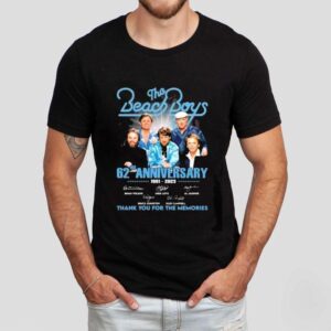 62nd Anniversary 1961 – 2023 The Beach Boys Thank You For The Memories Signatures Shirt 62nd Anniversary 1961 – 2023 The Beach Boys Thank You For The Memories Signatures Shirt
