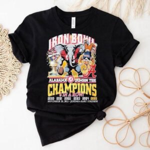 Alabama Crimson Win Auburn Tigers Tide In A Row Iron Bowl Champions Masco Tshirt