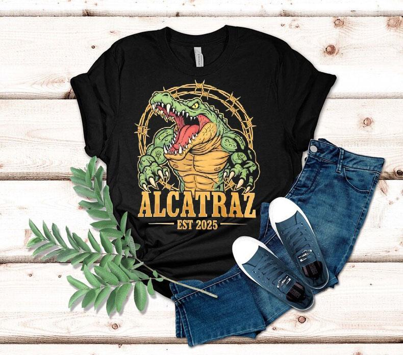  Alligator Alcatraz Muscle Florida Everglades Est  Tshirt