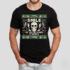 Andy Glaze Smile Or You’re Doing It Wrong Skeleton Skull Holiday Ugly Christmas Shirt