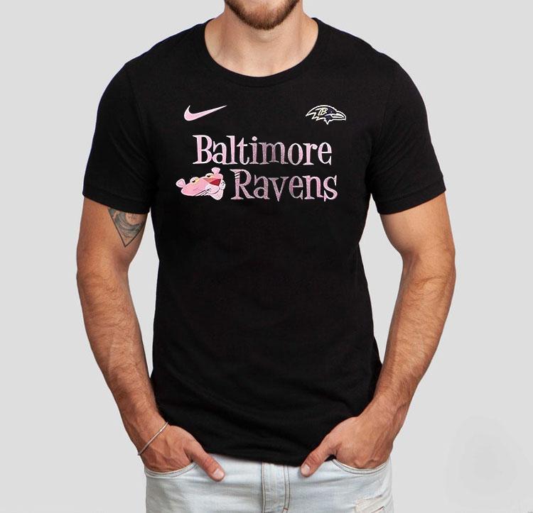 Baltimore Ravens X Pink Panther Cartoon Shirt 4 Baltimore Ravens X Pink Panther Cartoon Tshirt