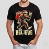 Bigfoot Believe Tree Xmas Shirt