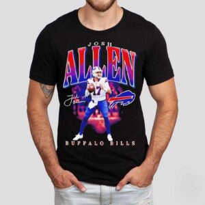 Buffalo Bills Josh Allen Signature Logo Player Tshirt