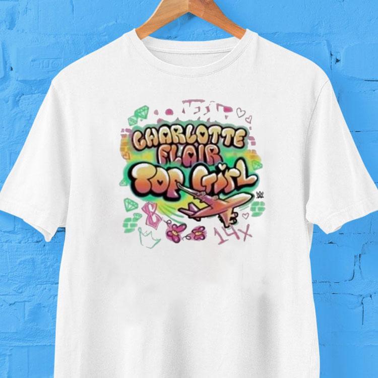 Charlotte Flair Top Girl Graffiti Shirt 2 Charlotte Flair Top Girl Graffiti Tshirt