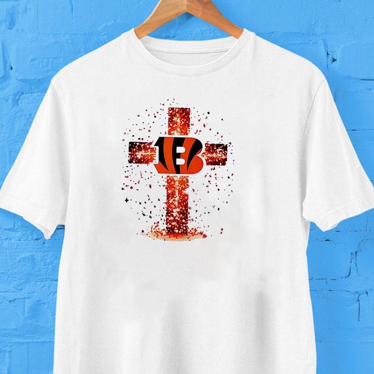 Cincinnati Bengals I Can Do All Things Through Chris Cross Shirt 2 Cincinnati Bengals I Can Do All Things Through Chris Cross Tshirt