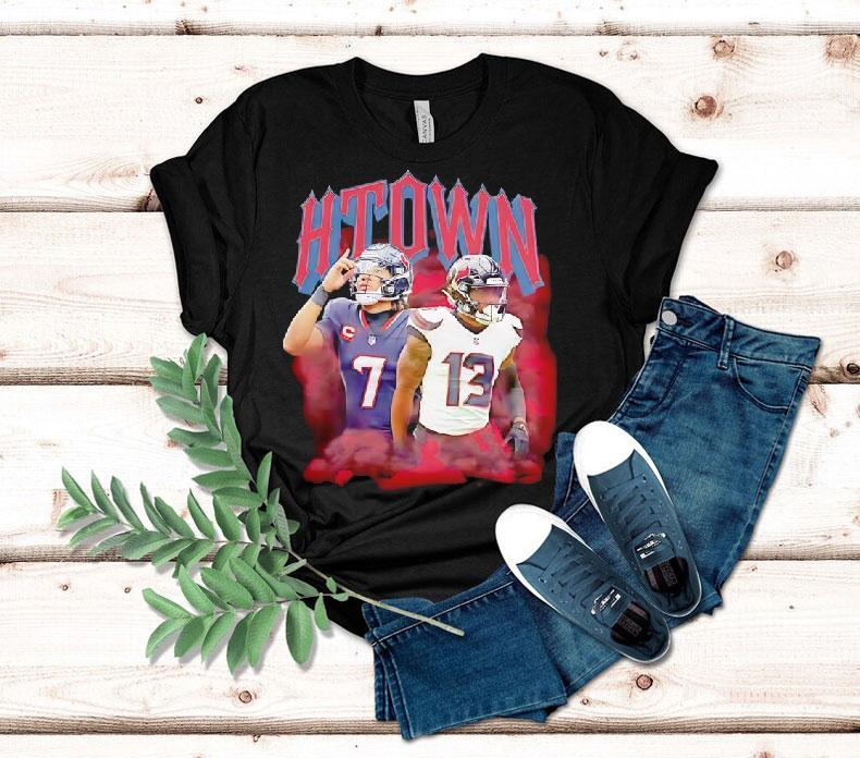 Cj Stroud And Christian Kirk Houston Texans Football Shirt 4 Cj Stroud And Christian Kirk Houston Texans Football Tshirt