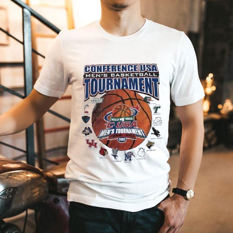 Conference Usa Men's Basketball Tournament 2003 Vintage Logos Shirt 2 Conference Usa Men S Basketball Tournament Vintage Logos Tshirt