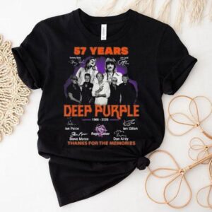 Deep Purple 57 Years 1968-2025 Signatures Thanks For The Memories Shirt