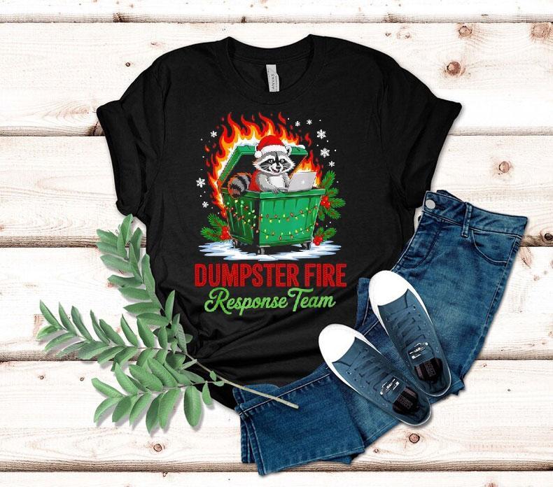 Dumpster Fire Response Team Leader Christmas Raccoon Shirt 4 Dumpster Fire Response Team Leader Christmas Raccoon Tshirt