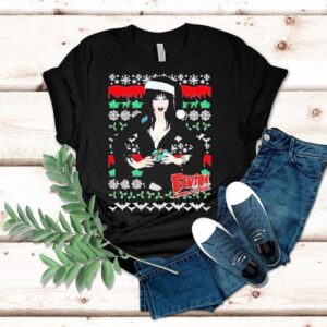 Elvira Wink Xmas Ugly Christmas Shirt