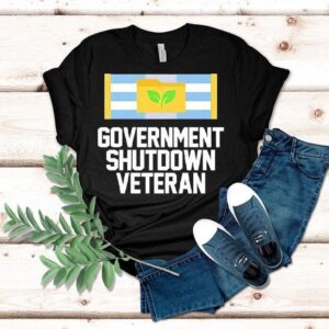 Government Shutdown Veteran Ecorative Ribbon Tshirt