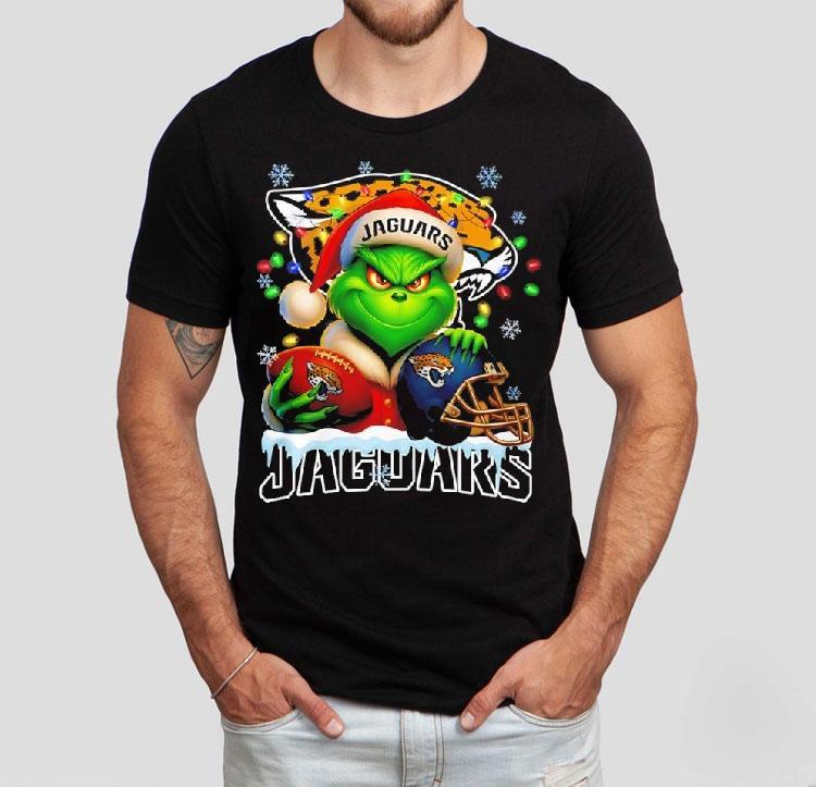 Grinch And Jacksonville Jaguars Christmas Theme Helmet Shirt 4 Grinch And Jacksonville Jaguars Christmas Theme Helme Tshirt