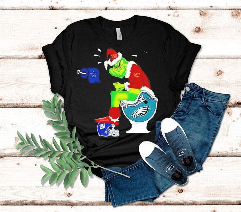 Grinch Washington Commanders Shit On Philadelphia Eagles Helmet Toilet Christmas Shirt Grinch Washington Commanders Shit On Philadelphia Eagles Helmet Toilet Christmas Shirt