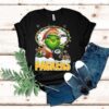 Grinch X Green Bay Packers Ball And Helmet Merry Christmas Shirt