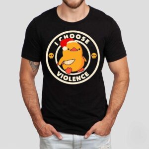 I Choose Violence Santa Duck Holding Knife Tshirt