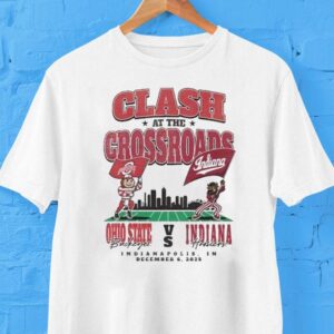 Indiana Hoosiers Ohio State Buckeyes Clash At The Crossroads Big 10 Championship Showdown Mascot Shirt