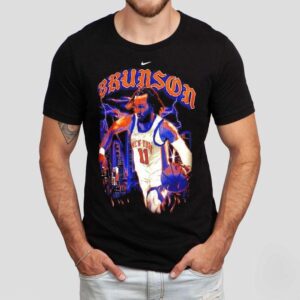 Jalen Brunson New York Knicks City Edition Player Graphic Shirt Jalen Brunson New York Knicks City Edition Player Graphic Shirt