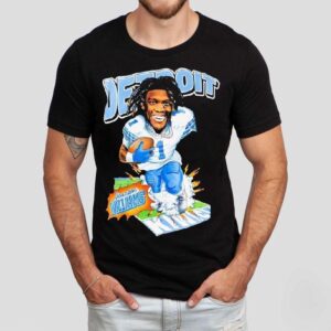 Jameson Williams In A Detroit Lions Caricature Shirt Jameson Williams In A Detroit Lions Caricature Shirt