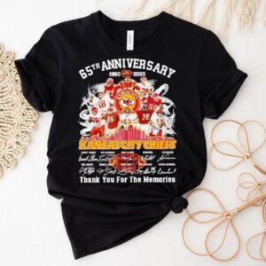 Kansas City Chiefs 65th Anniversary 2025 Thank You For The Memories Signature Shirt Kansas City Chiefs 65th Anniversary 2025 Thank You For The Memories Signature Shirt