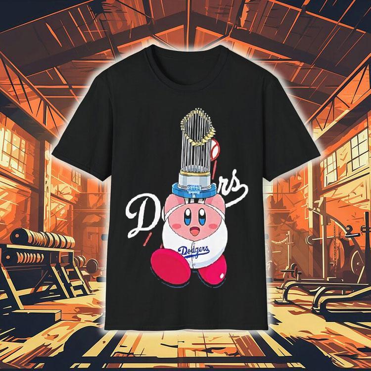 Kirby Los Angeles Dodgers Trophy World Series Back To Back Champions Mlb 2025 Shirt 4 Kirby Los Angeles Dodgers Trophy World Series Back To Back Champions Mlb Tshirt