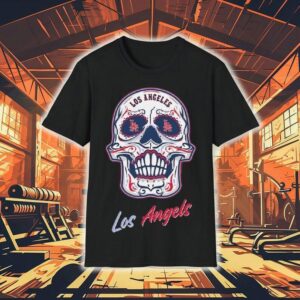 Los Angeles Angels Mitchell Ness Sugar Skull Boxy 2025 Shirt