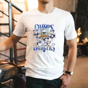Los Angeles Dodgers Back To Back Champs 9x Champions Graphic Signature 2 Sided Shirt