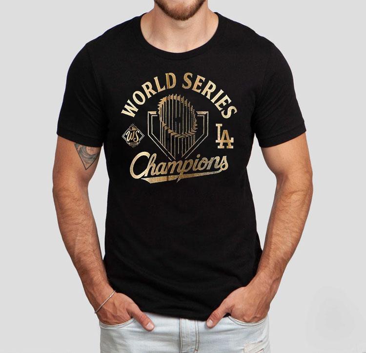 Los Angeles Dodgers World Series Champions We Rule October Golden 2 Sided Shirt Los Angeles Dodgers World Series Champions We Rule October Golden 2 Sided Shirt
